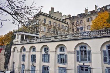 Cenevre şehir tarihi kent, bulutlu gün,