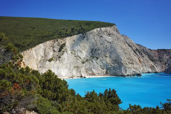 Paisagem incrível de Porto Katsiki Beach, Lefkada, Grécia — Fotografia de Stock