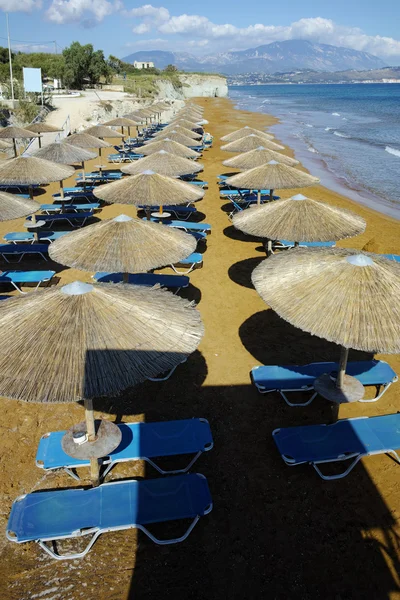 Xi Beach, plaj Kefalonia, Yunanistan için kırmızı kum ile şaşırtıcı görünümü — Stok fotoğraf