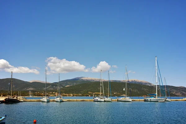 Εκπληκτική θέα στο λιμάνι της Σάμης, Κεφαλονιά, Ελλάδα — Φωτογραφία Αρχείου