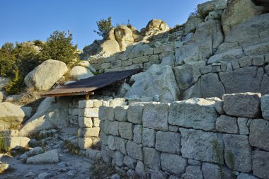 Panoramik antik Trakya şehir olan Perperikon, Kırcaali bölgesi