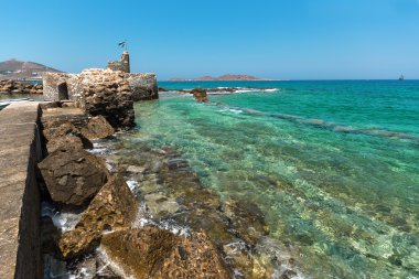 Venedik Kalesi Naoussa şehirde, Paros Island, Yunanistan