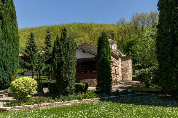 Panoramisch uitzicht op de middeleeuwse kerk van Temski klooster St. George, Republiek Servië — Stockfoto