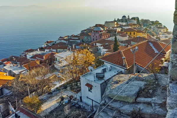 Vista panoramica sul centro storico di Kavala, Grecia — Foto Stock