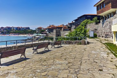 Panoramik Süzebolu şehir ve Karadeniz, Bulgaristan
