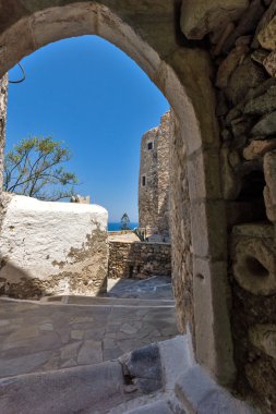 Kalesinin giriş, Naxos Adası, Yunanistan, Chora kasabasında