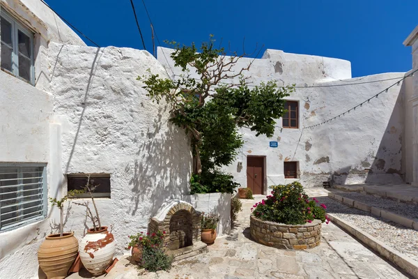 Gamla hus i fästningen i Chora town, Naxos Island, Grekland — Stockfoto