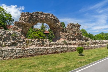 Antik Roma şehir Diocletianopolis, Hisarya, Bulgaristan şehir surlarının Remanings