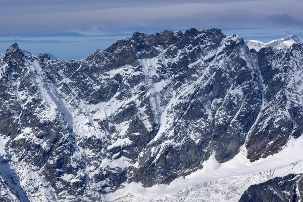 Panorama incredibile dal paradiso ghiacciaio del corno di cervo alle Alpi — Foto Stock