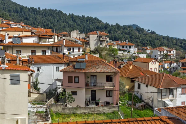 Vista panorámica al pueblo de Potamia, isla de Tasos, Grecia —  Fotos de Stock