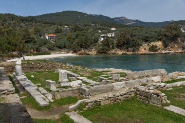 Aliki, Thassos Island, Yunanistan arkeolojik kalıntılar