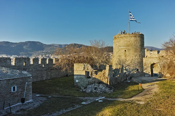 Tornet av bysantinska fästningen i Kavala, Grekland — Stockfoto