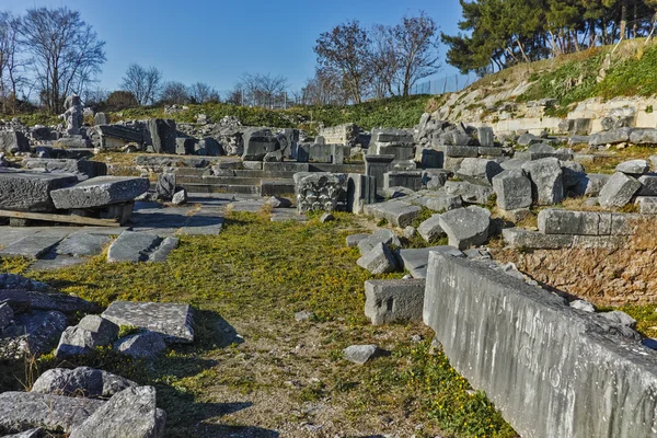 Harabeleri antik Filippi, Yunanistan'ın arkeolojik alanda
