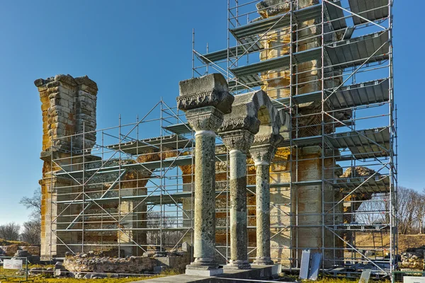 Basilica nell'area archeologica dell'antica Filippi, Grecia — Foto Stock