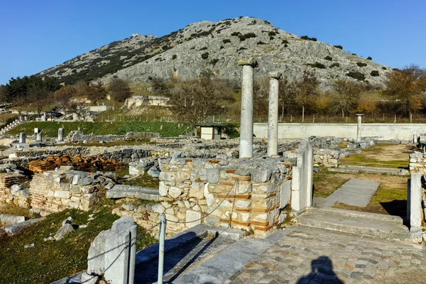 Залишки стародавнього в області археологічних стародавньої Греції, Филипах — стокове фото