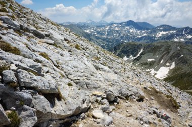 Pirin Dağı Vihren tepe'Kuzey panoramik