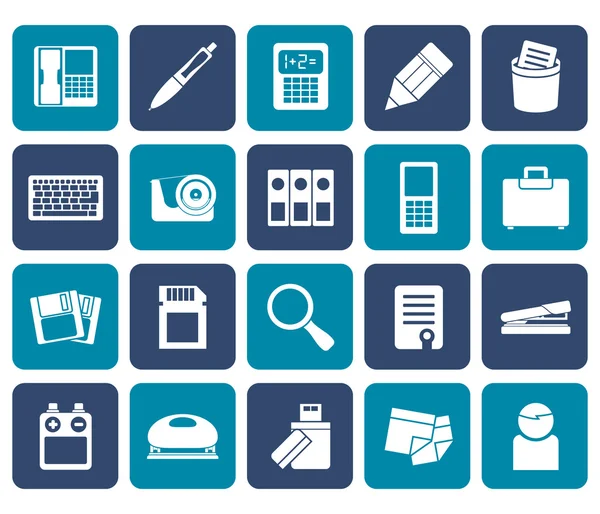 Flat Office tools Icons — Stock Vector
