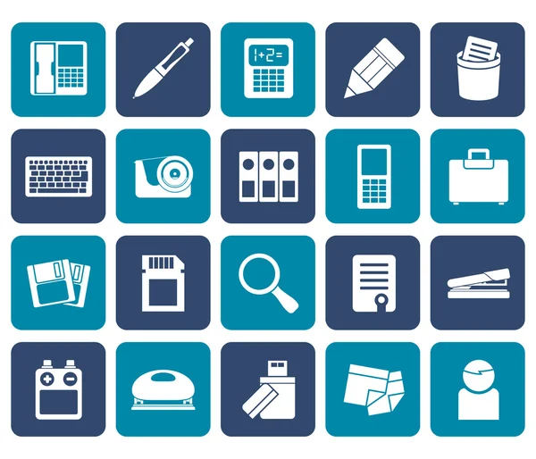 Flat Office tools Icons Stock Illustration