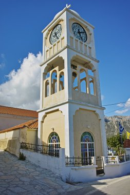 Agios Petros Köyü, Lefkada, İyonya Adaları'nda eski Ortodoks Kilisesi