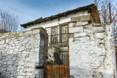 Theologos köyünde eski ev, Thassos Adası, Yunanistan  