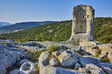 Panoramik antik Trakya şehir olan Perperikon, Kırcaali bölgesi