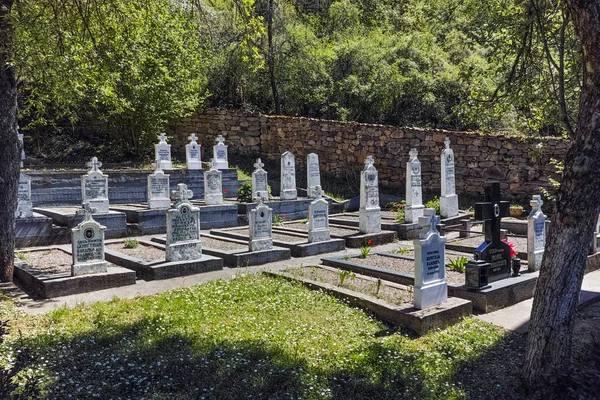 Medieval cemetery in Temski monastery St. George, Republic of Serbia — Stock Photo, Image