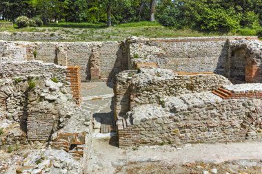Panoramik antik termal banyoları, Diocletianopolis, kasaba Hisarya, Bulgaristan