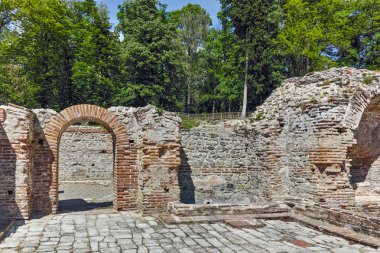 Panoramik görünümü'nde antik termal banyoları, Diocletianopolis, Hisarya kasaba, Plovdiv bölge, Bulgaristan