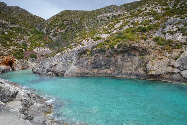 Limnionas Panoraması plaj bay Zakynthos Adası'nda — Stok fotoğraf