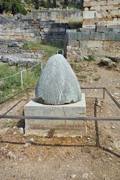 Vista panoramica del sito archeologico greco antico di Delfi — Foto Stock