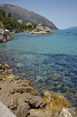 Lefkes, Kefalonia, Ionian Islands Sahil kayalar