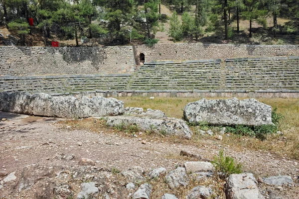 O estádio no topo da montanha em Delphi — Fotografia de Stock