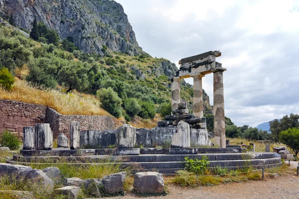 Panorama of Ancient Greek archaeological site of Delphi — Stock Photo, Image