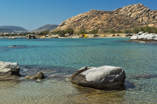 Formacje skalne w kolymbithres plaży wyspy paros, Cyklady — Zdjęcie stockowe