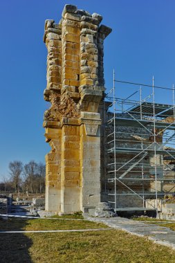 Bazilika arkeolojik alanda eski Filippi, Yunanistan