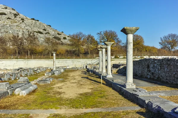Columnas en el área arqueológica de la antigua Filipos, Grecia — Foto de Stock