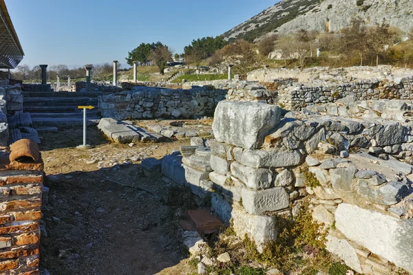 Ruinas en el área arqueológica de Filipos, Grecia — Foto de Stock
