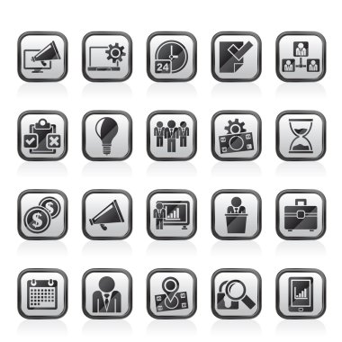 İş yönetimi kavramı ikonları/simgeleri