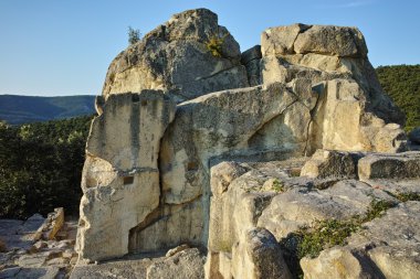 Antik Trakya şehir olan Perperikon, Kırcaali bölgesi kalıntıları