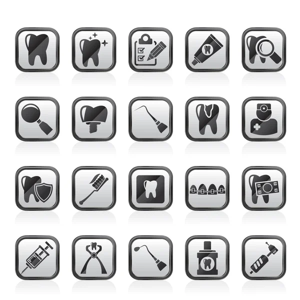 Diş tıp ve araçları simgeler
