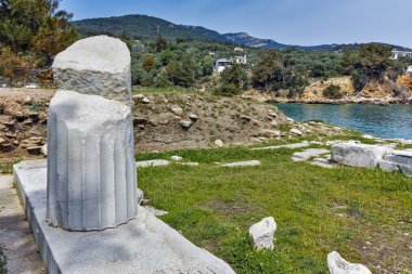 Aliki, Thassos Adası, Sit Alanı antik sütun Doğu Makedonya ve Trakya