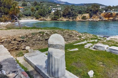 Aliki, Thassos Adası, Sit Alanı antik sütun Doğu Makedonya ve Trakya