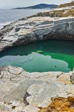Giola doğal havuzda Thassos Adası, Doğu Makedonya ve Trakya
