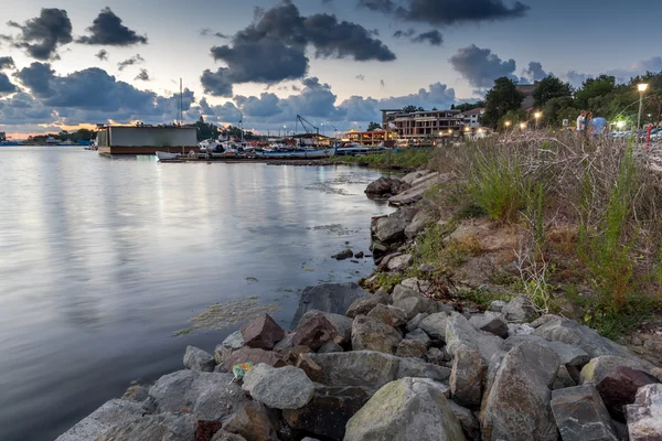 Sunset panorama on port of Sozopol,   Bulgaria — Stock Photo, Image