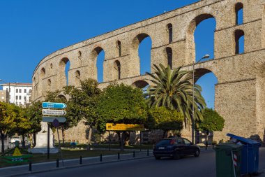 Kavala, Yunanistan Ortaçağ su kemeri kalıntıları