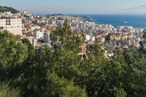 Панорама городу Кавала, Греция — стоковое фото
