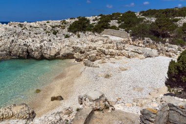 Panoramik Alaties Beach, Kefalonia, Yunanistan