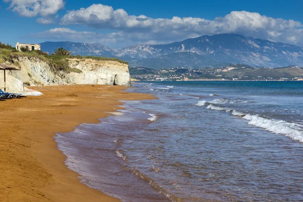 Panoramic view of Xi Beach,beach with red sand in Kefalonia, Greece — Stock Photo, Image