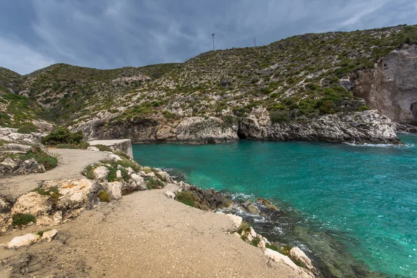 Limnionas Panoraması plaj bay Zakynthos Adası'nda — Stok fotoğraf