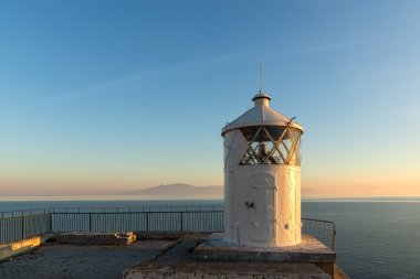Deniz feneri Kavala, Doğu Makedonya ve Trakya üzerinden günbatımı